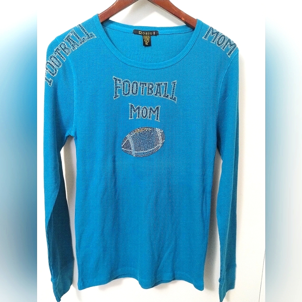 Football Mom Glam Rhinestone T shirt
